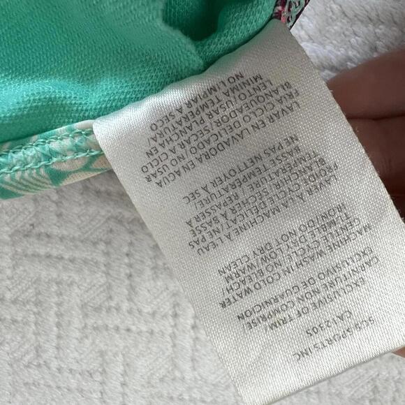 Body Glove Women's Size Medium Pink Blue Print Triangle Bikini Top Swimwear M - Picture 5 of 10